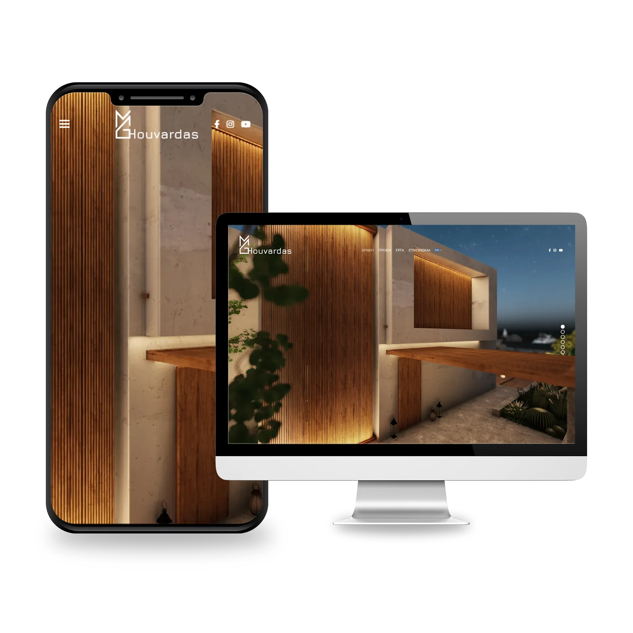 Το website της κατασκευαστικής MG Houvardas
