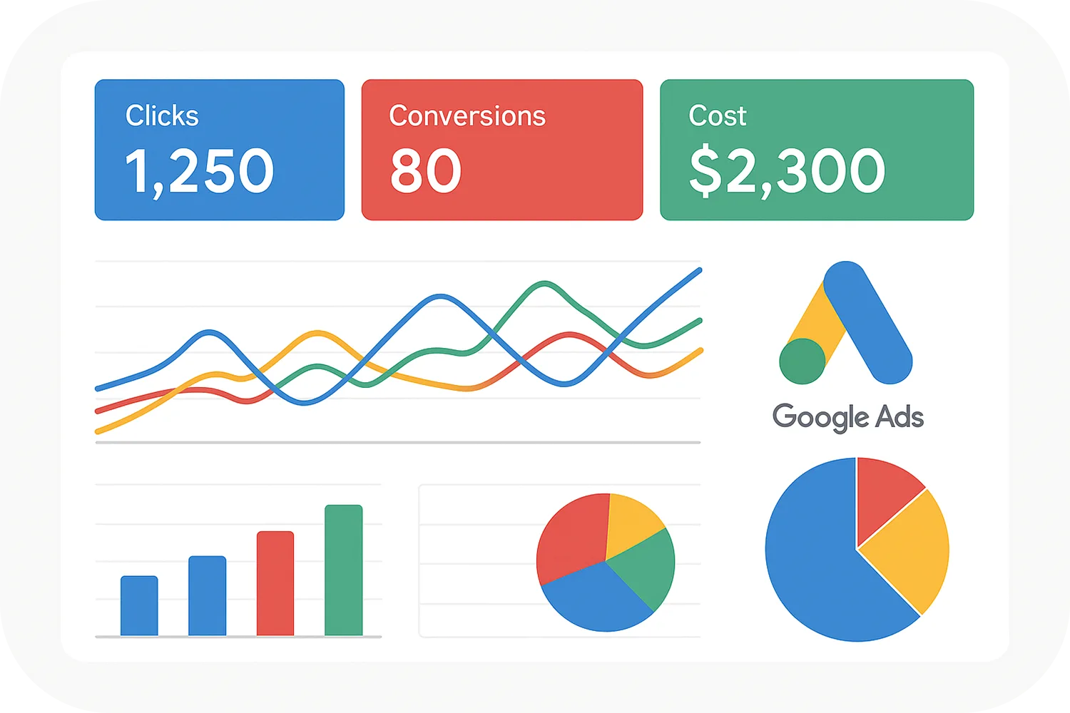 Στατιστικά Google Ads mockup